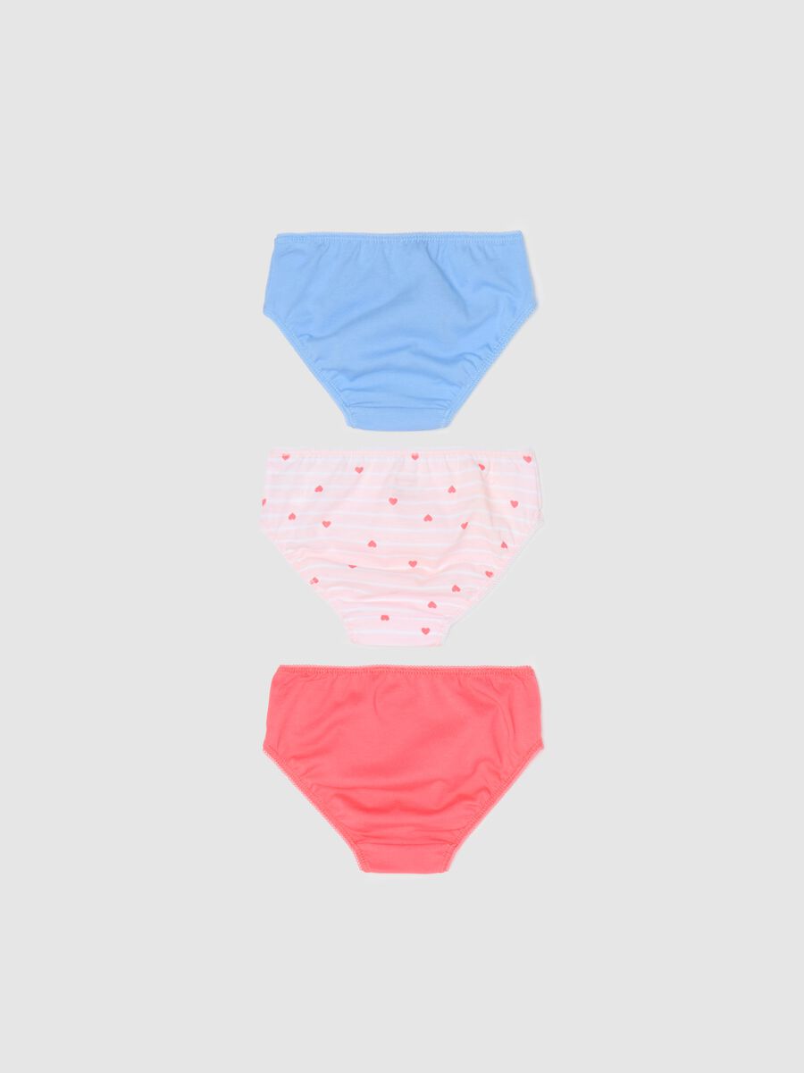 Three-pack briefs in cotton with bow and print_1