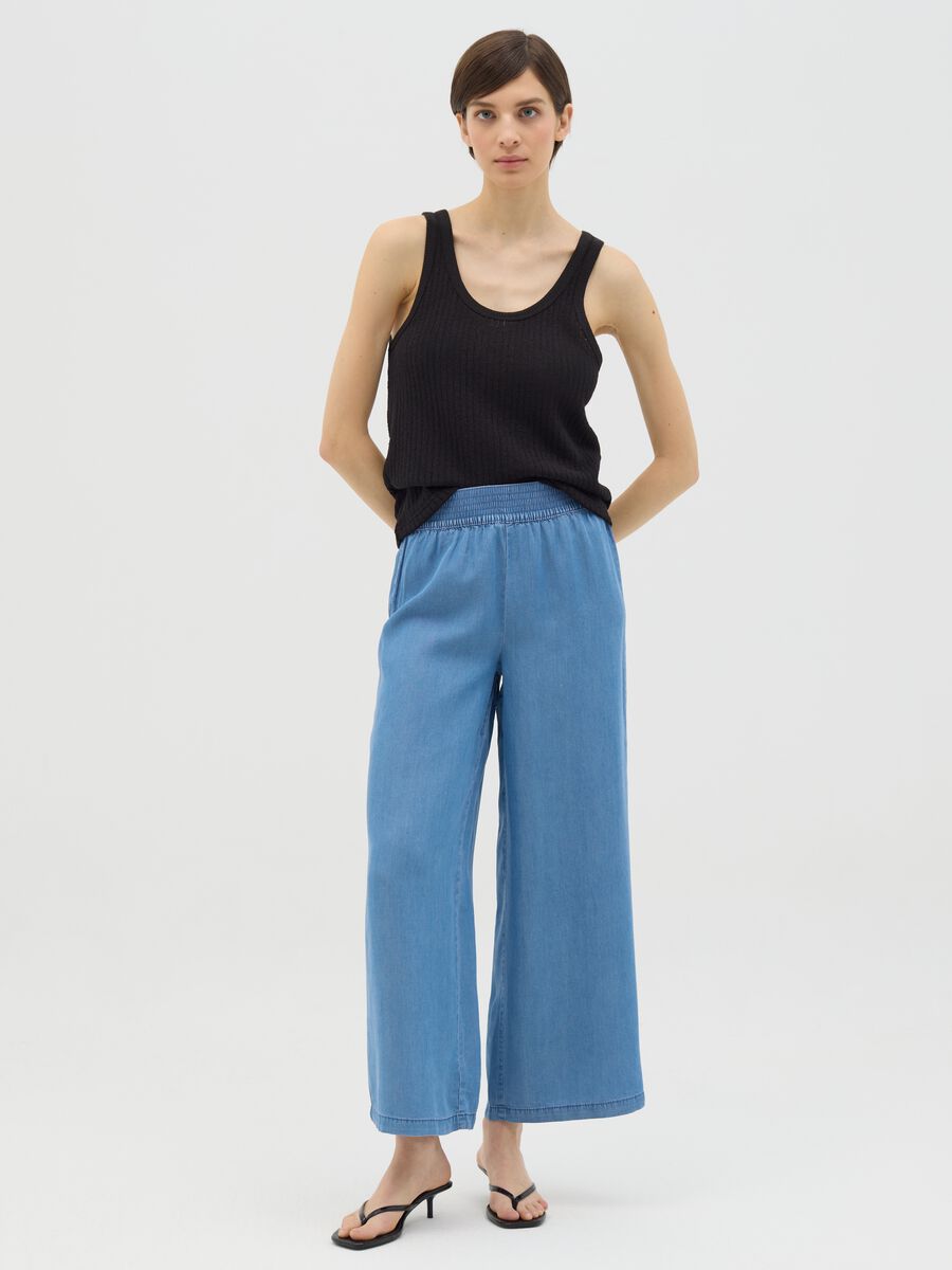 Wide-leg jeans in Lyocell_0