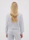 Grey sweatshirt in organic cotton and viscose blend with ribbed collar_2