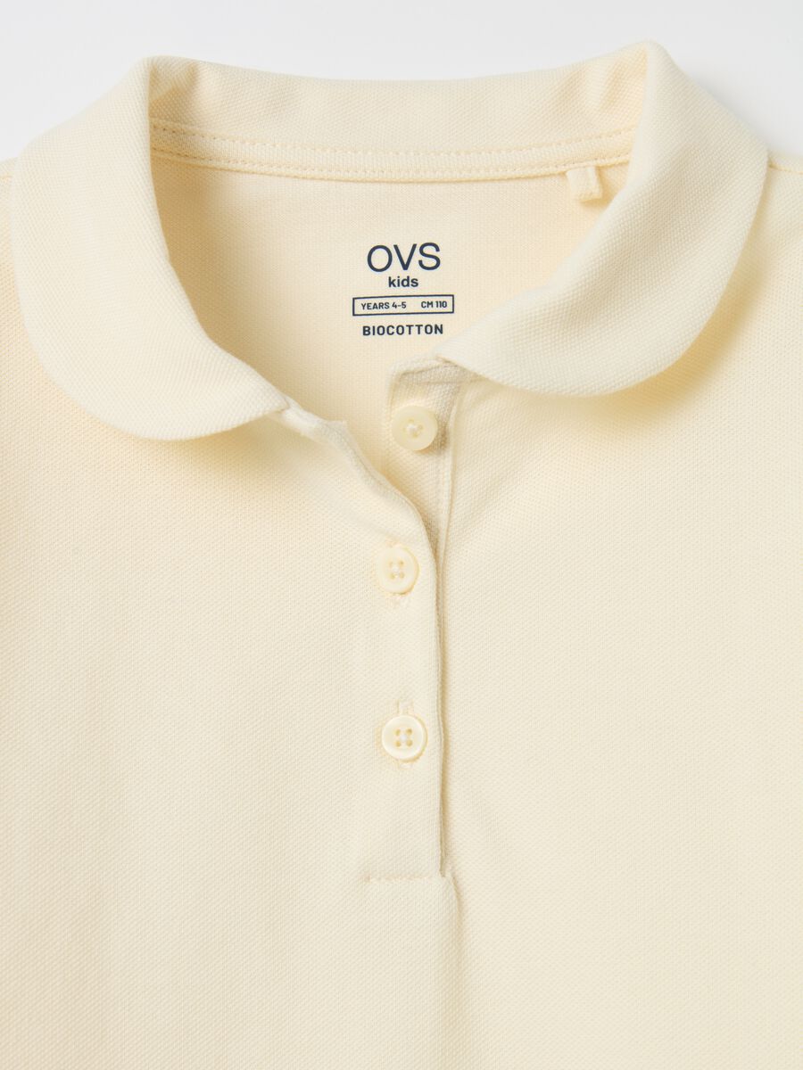Polo shirt in piquet with puff sleeves_2