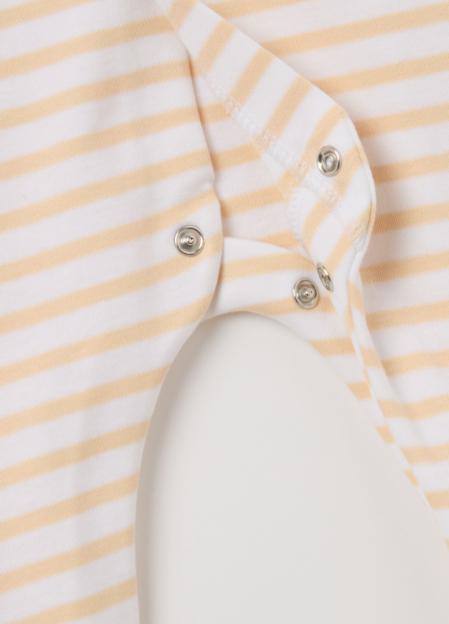 Two-pack onesies in cotton with feet and print