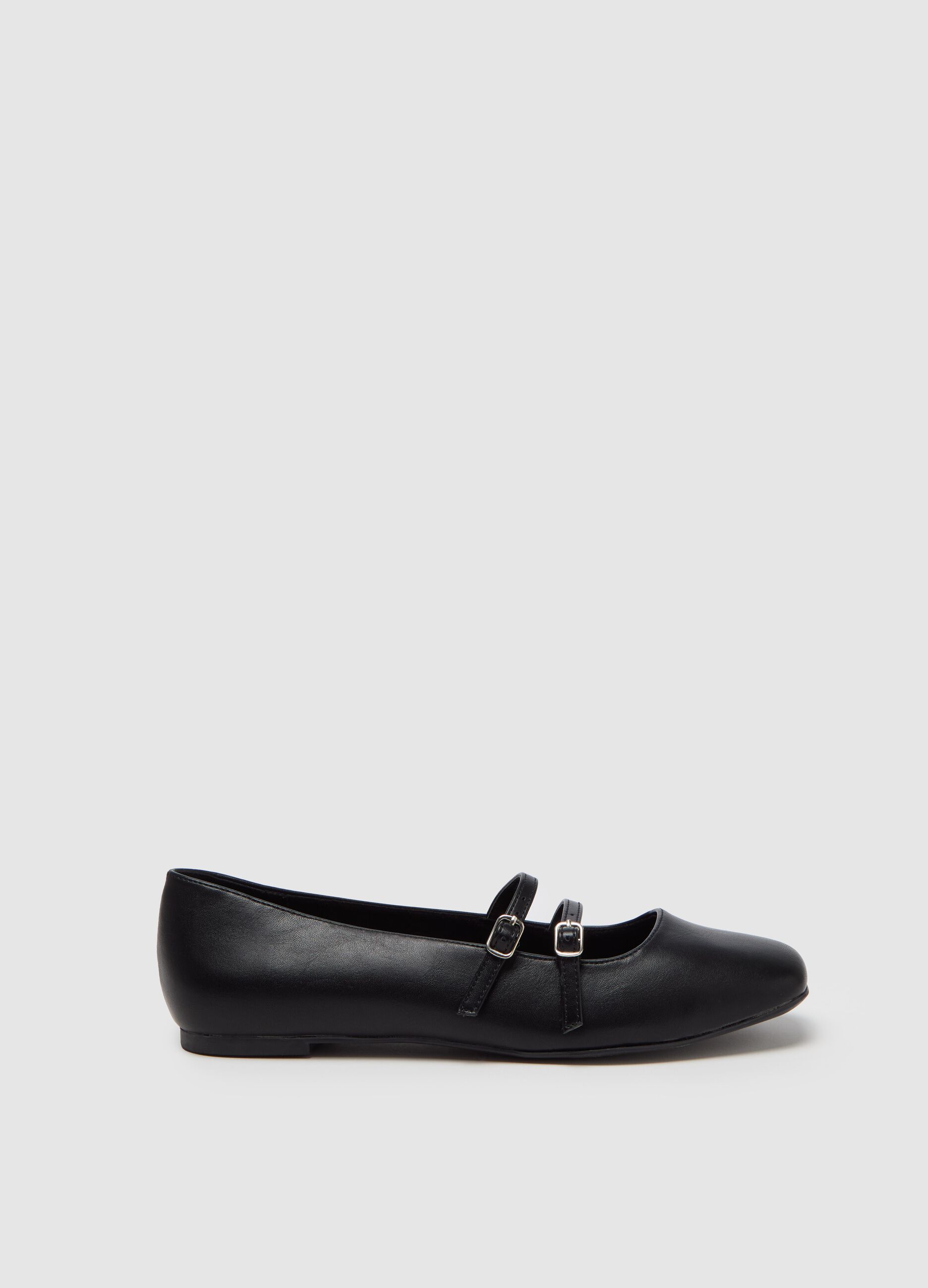 Ballerina flats with double straps