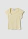 Yellow stretch-cotton short-sleeve T-shirt_4