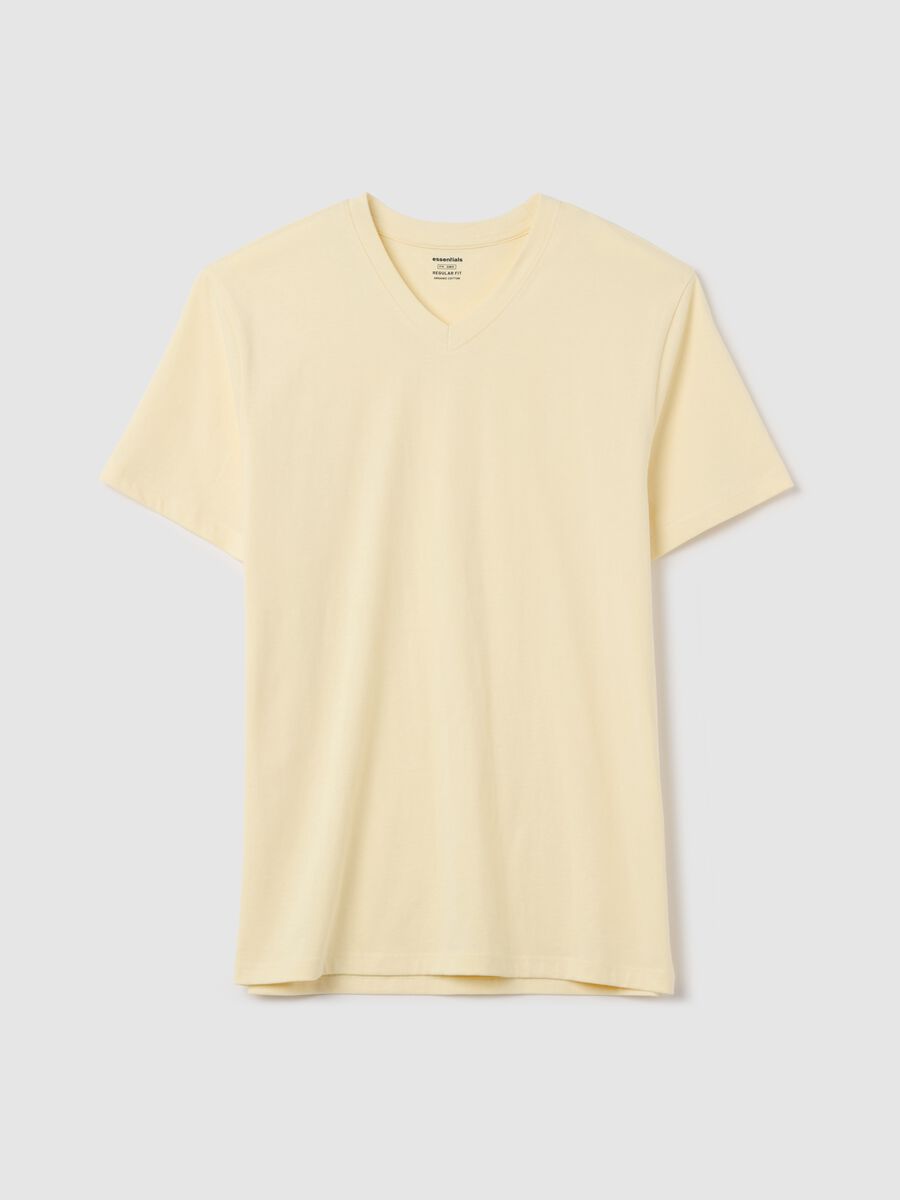 Organic cotton T-shirt with V neck_4