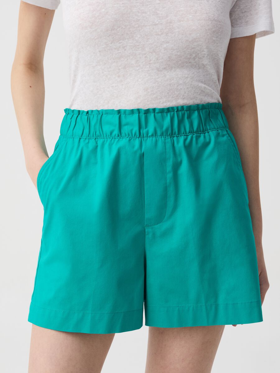Shorts pull on in cotone stretch_2