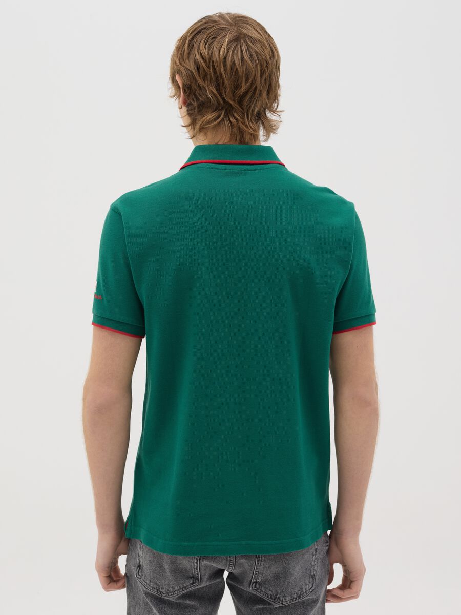 Canada's Trail green short-sleeved polo shirt in cotton_2