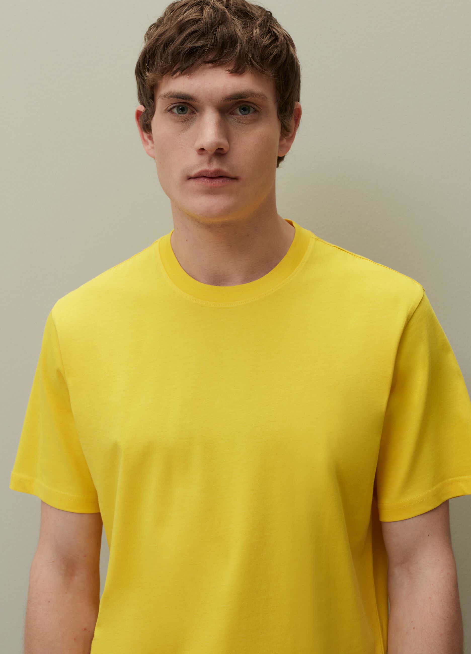 Supima cotton T-shirt with round neck