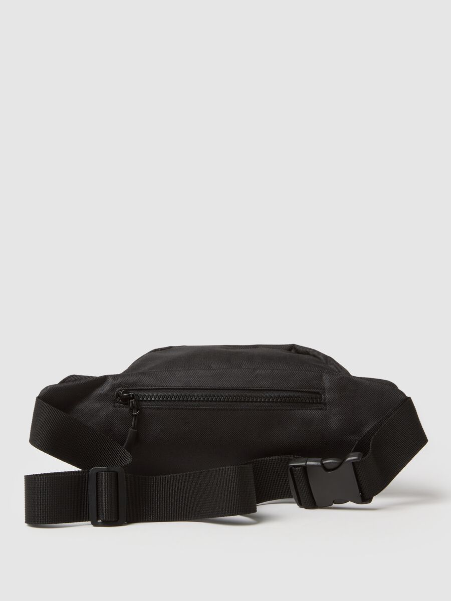Black waist bag with adjustable closure_1