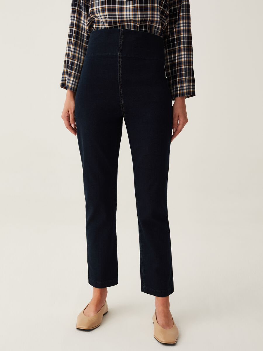 Pantalone premaman skinny fit in denim_3