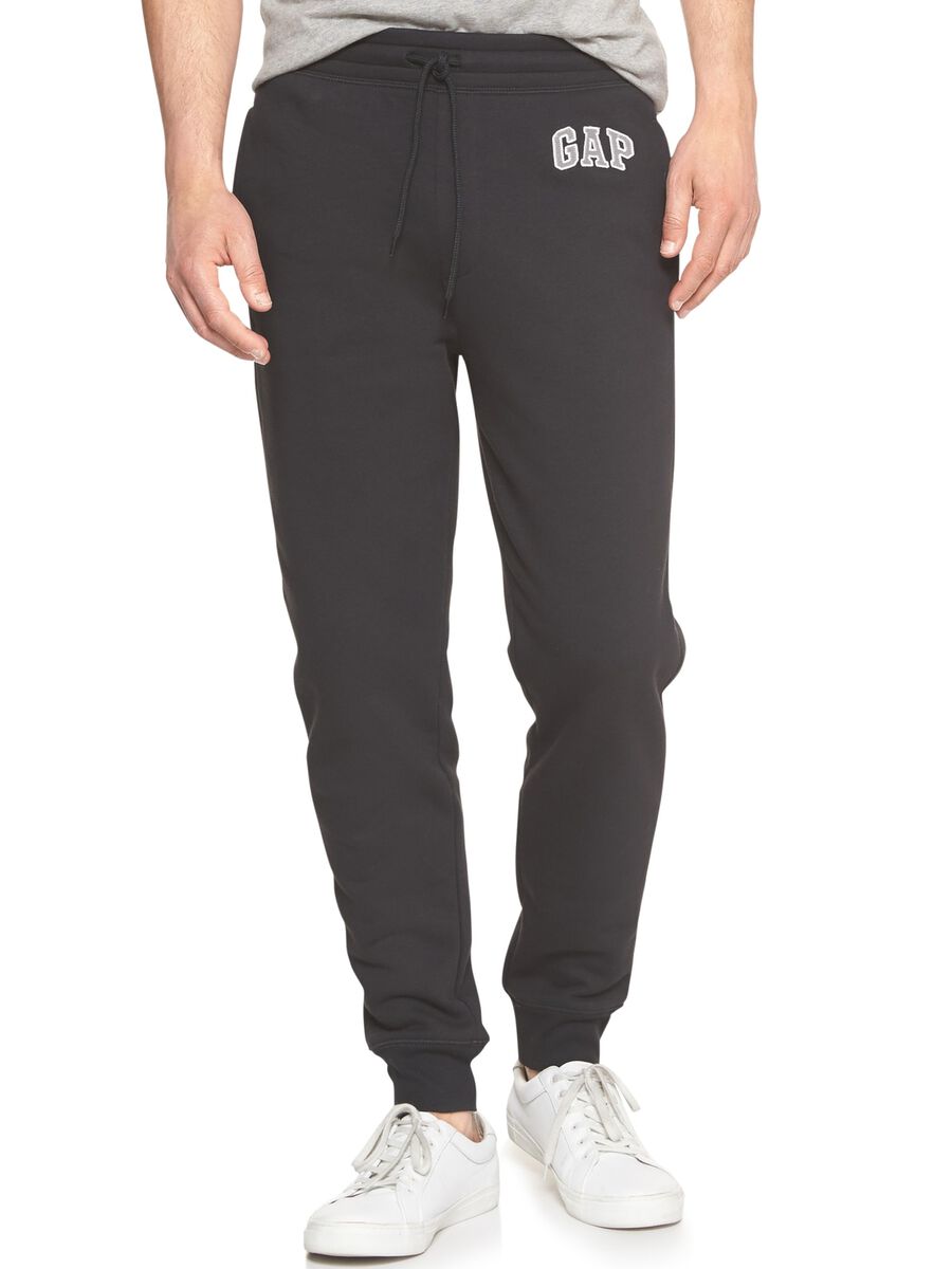 Fleece joggers with logo embroidery_0