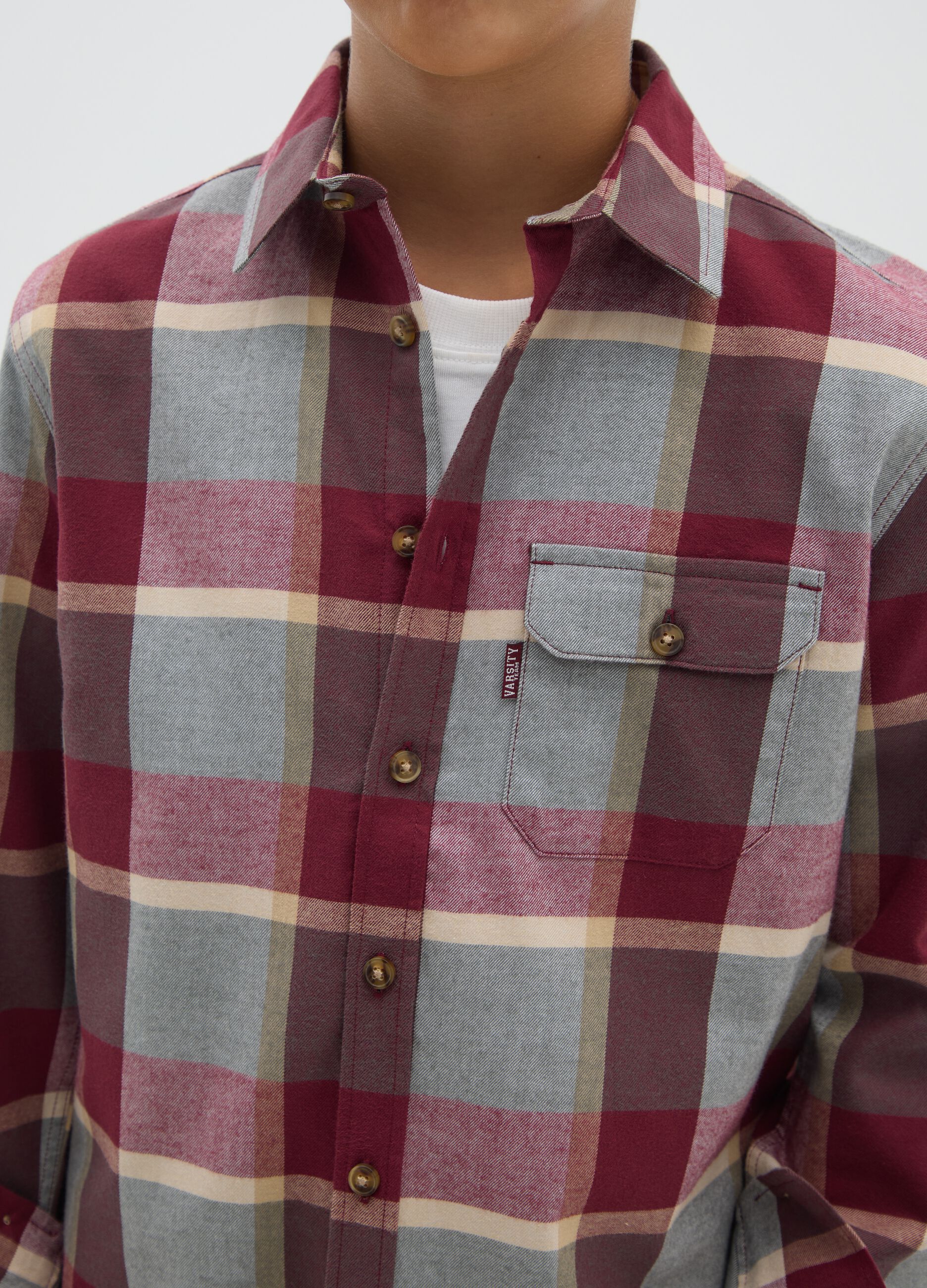 Boys' pure cotton multicolour regular fit shirt