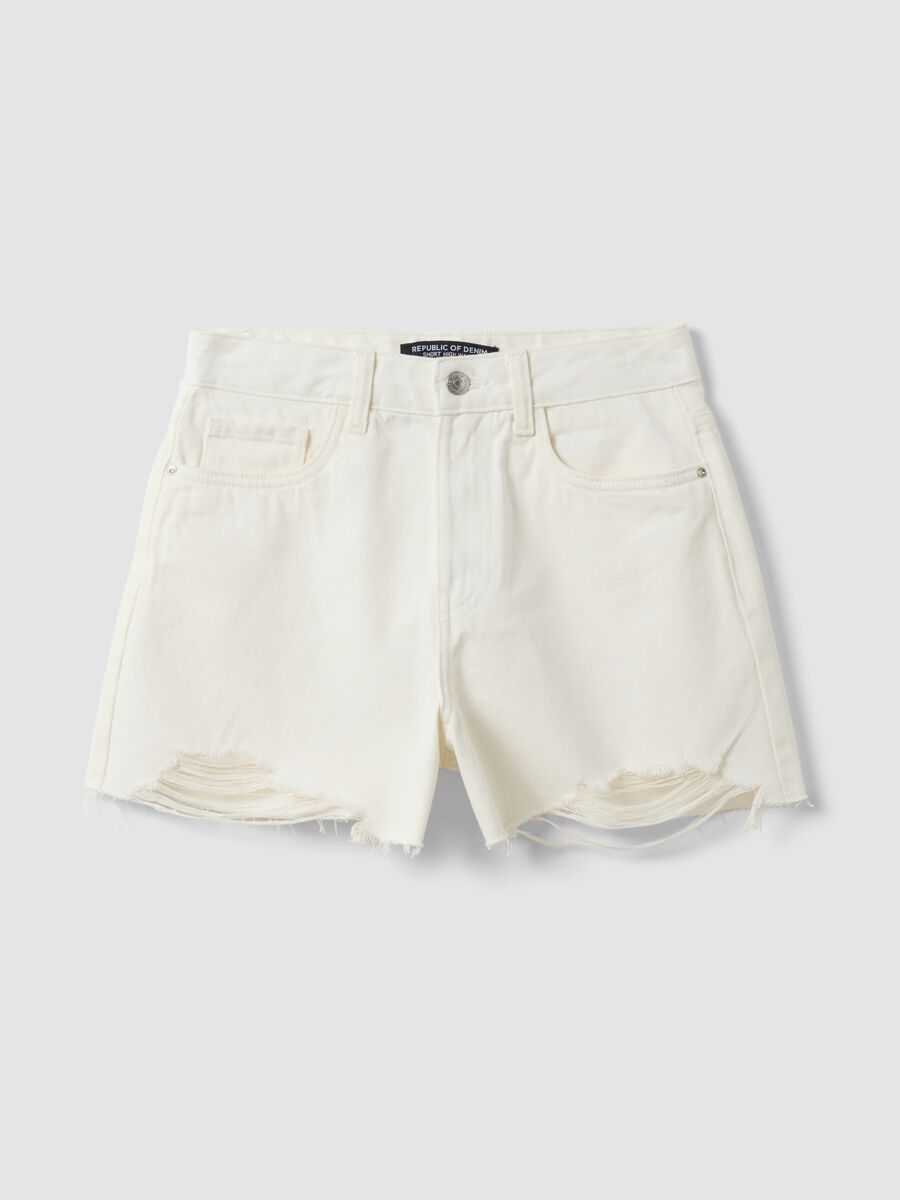 Shorts bianchi in puro cotone_4