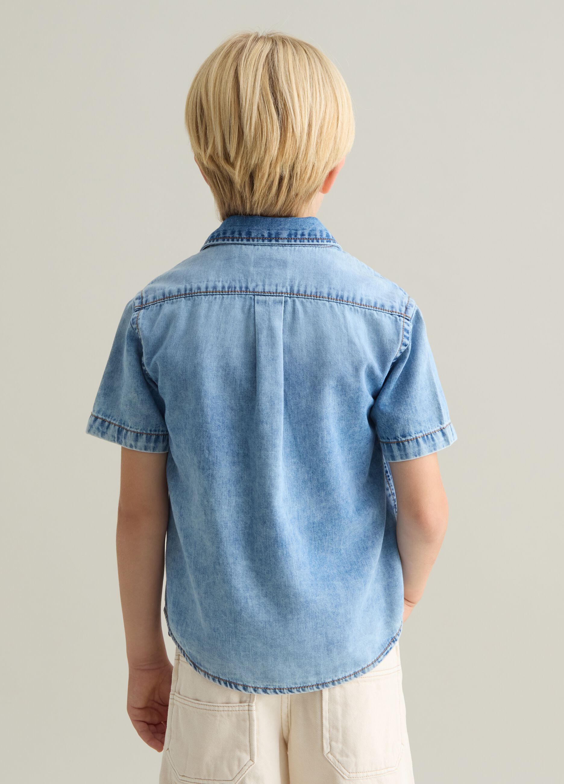 Children's pure cotton denim shirt regular fit