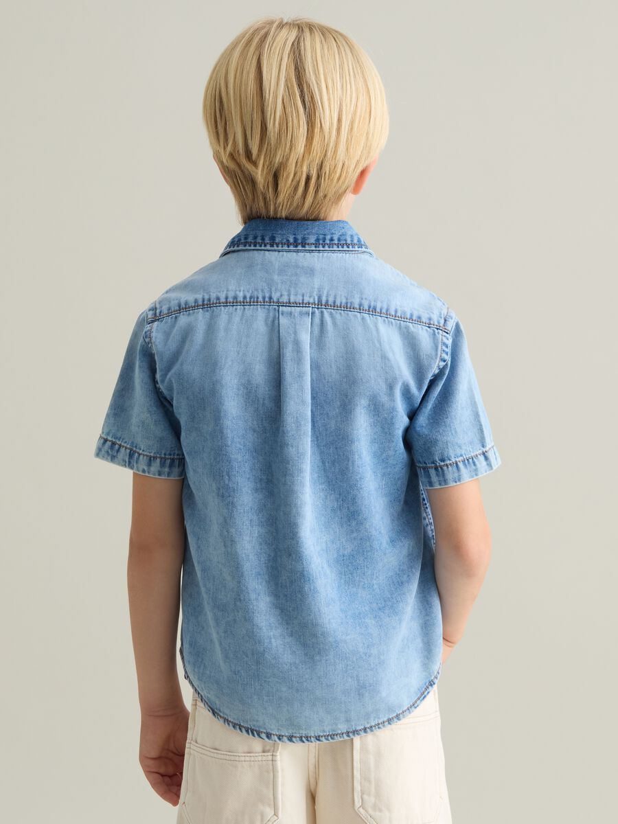 Children's pure cotton denim shirt regular fit_2