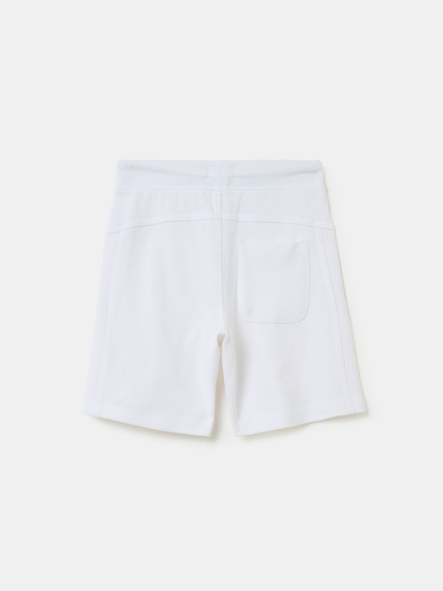 Piquet Bermuda shorts with logo embroidery_3