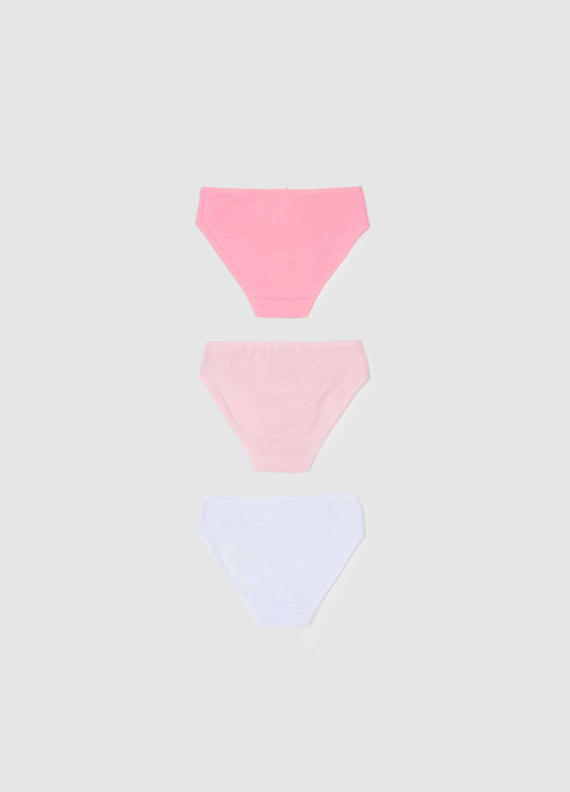 Girls' multicolor cotton stretch panty tripack