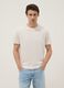 T-shirt beige in puro cotone a maniche corte regular fit_0