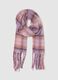 Multicolour Check Scarf with Fringes_0