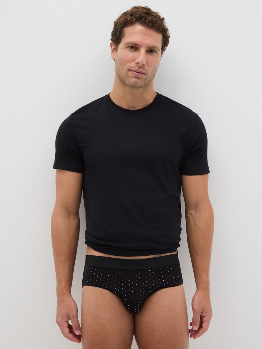 Tripack slip in cotone elasticizzato multicolor regular fit_0