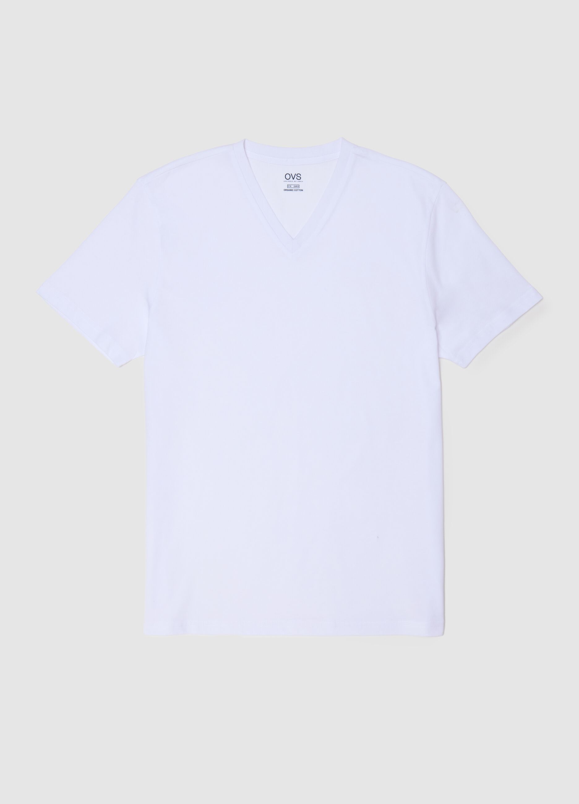 Men's pure cotton white T-shirt