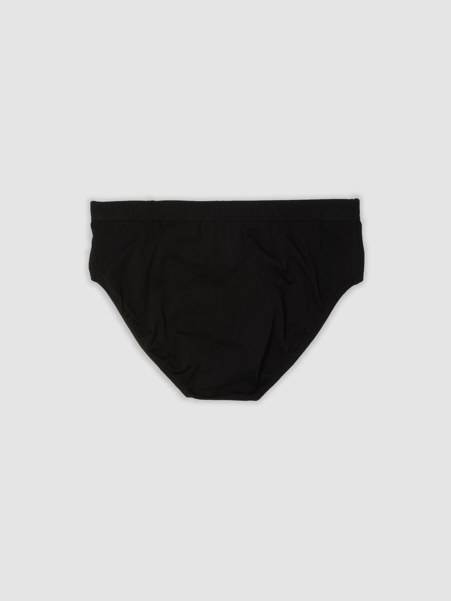 Multipack di cinque slip neri in cotone organico_6