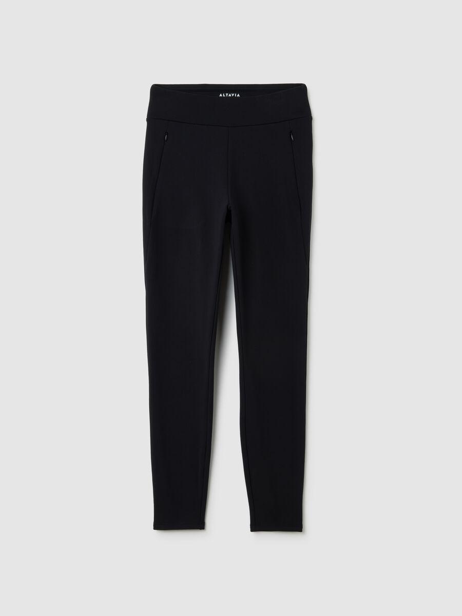 ALTAVIA STUDIO Stretch Technical Fabric Leggings with Zip Pockets_4