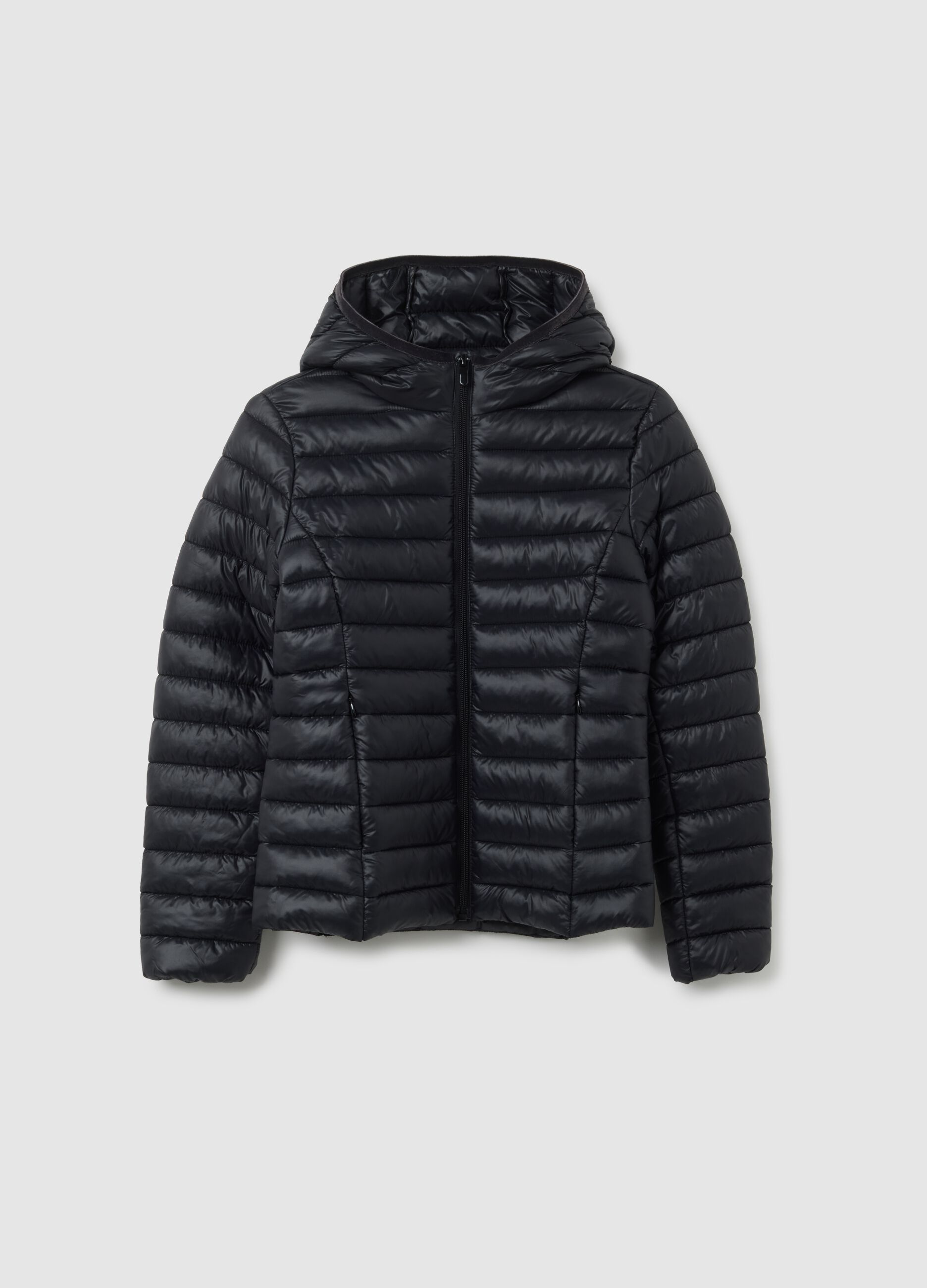 Girls' black regular-fit jacket