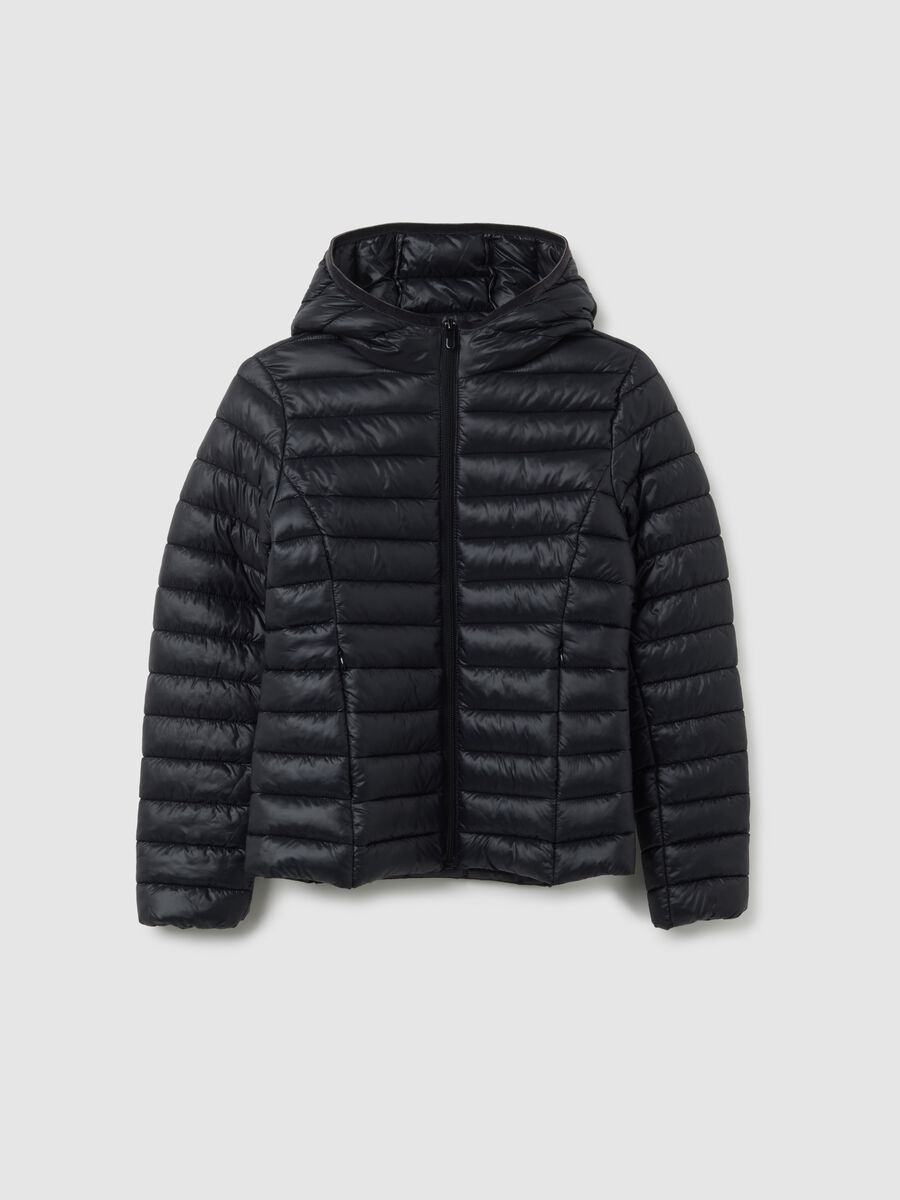 Girls' black regular-fit jacket_3
