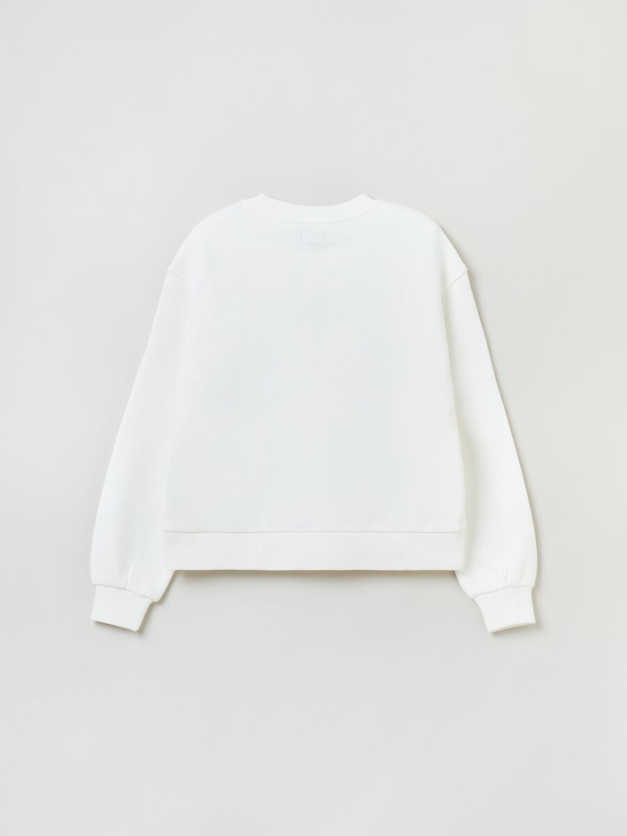 Felpa cropped con ricamo cuore_1
