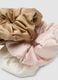 SINCERELY HAIR Satin scrunchies 3 pezzi Pink-Mocha-White_2