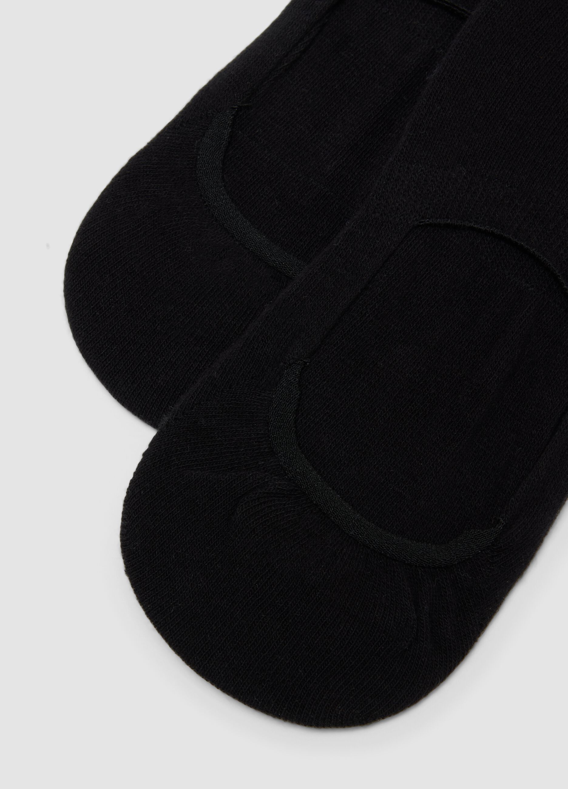 3-pack of black invisible socks in organic cotton jersey blend