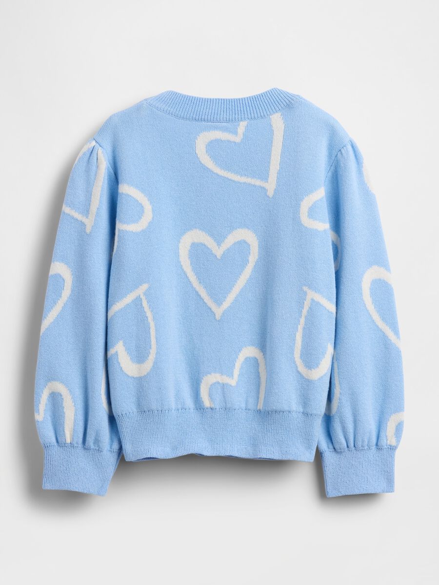 Blue cotton jumper for girls_1