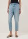 Light blue pure cotton denim carrot-fit jeans_1