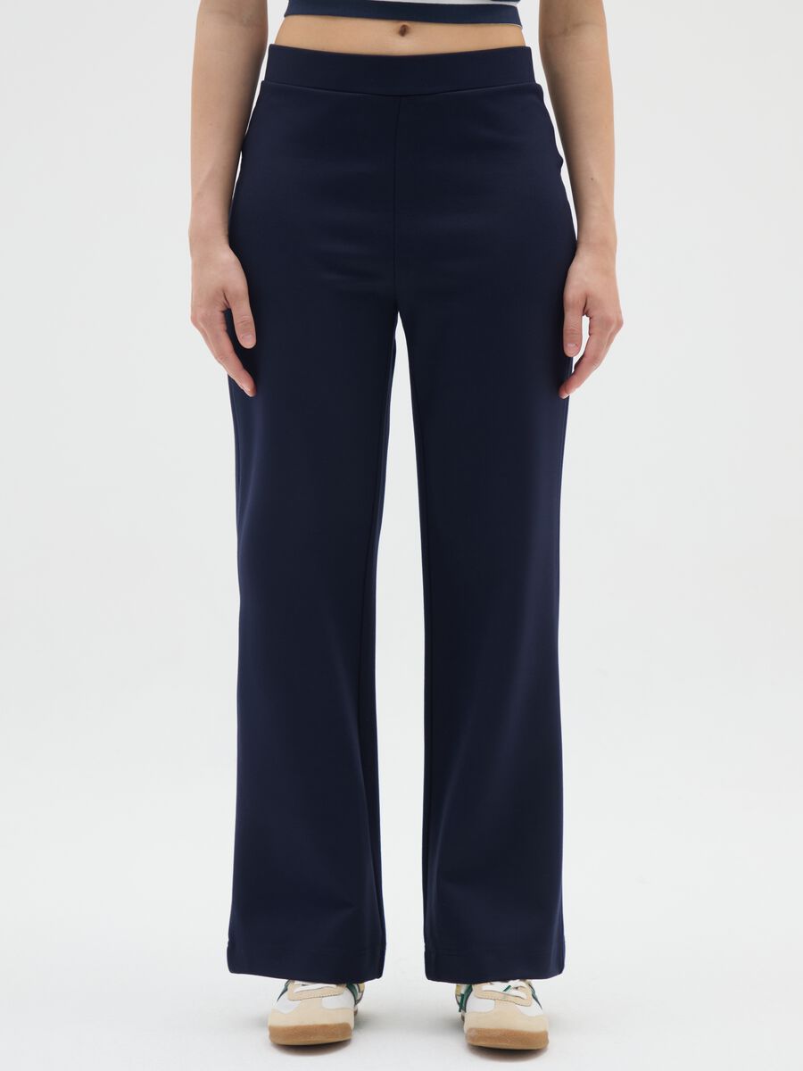 Wide blue stretch trousers_1