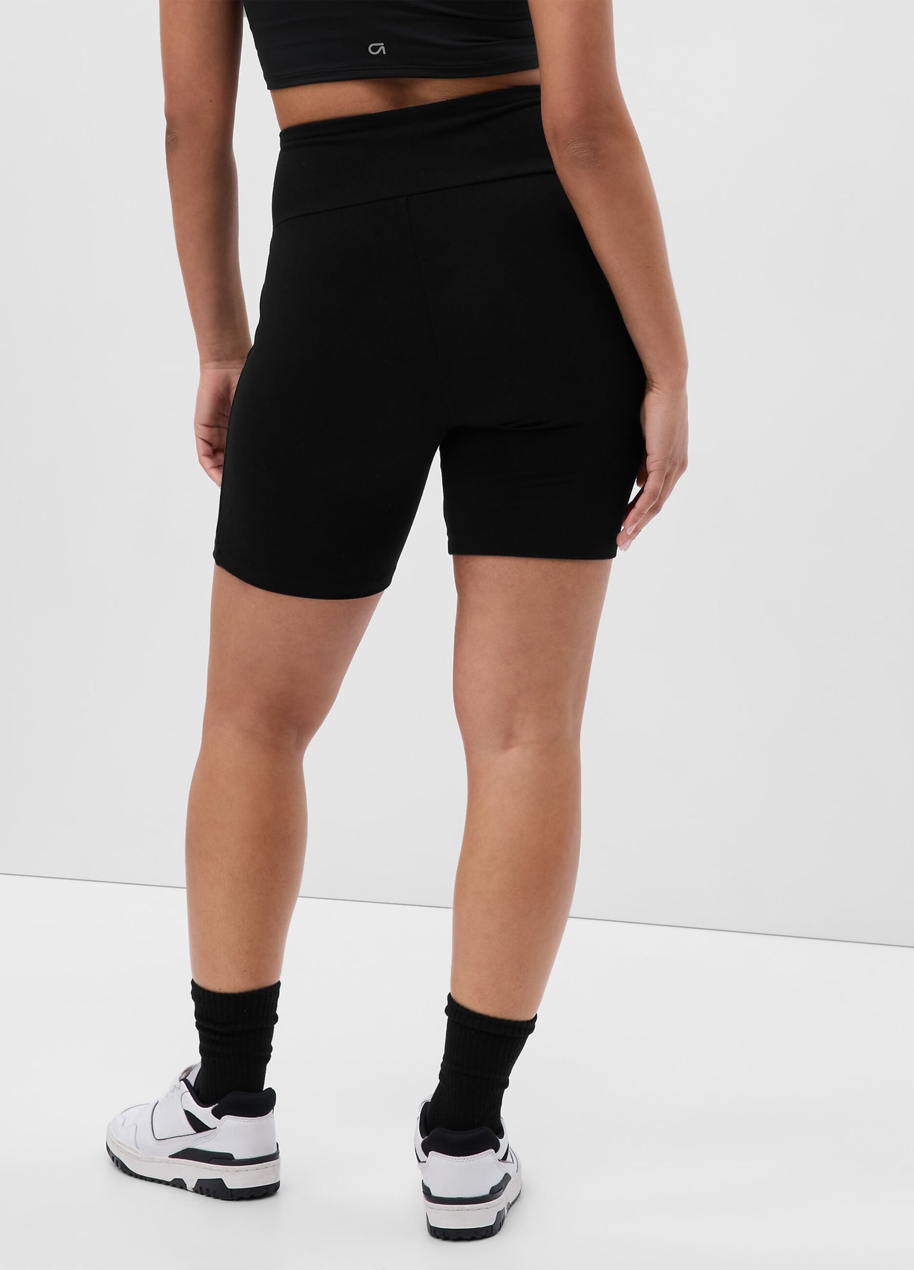 Two-pack cycling shorts in stretch cotton