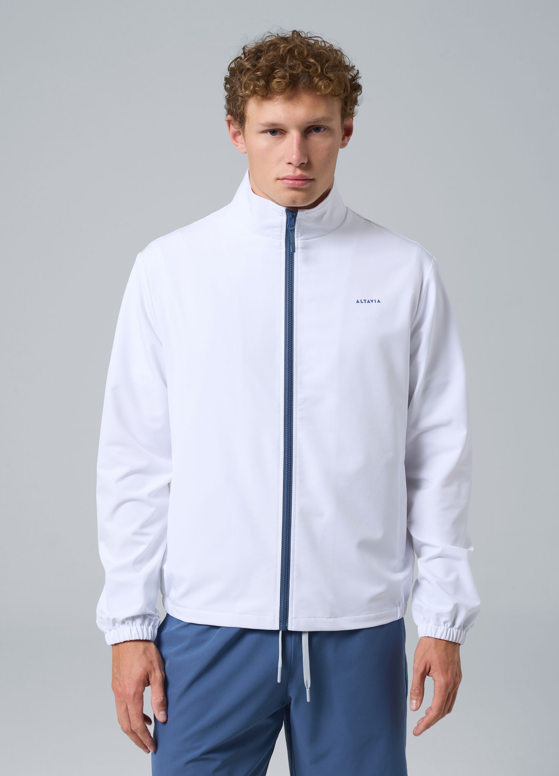 White ALTAVIA COURT sports jacket in stretch fabric