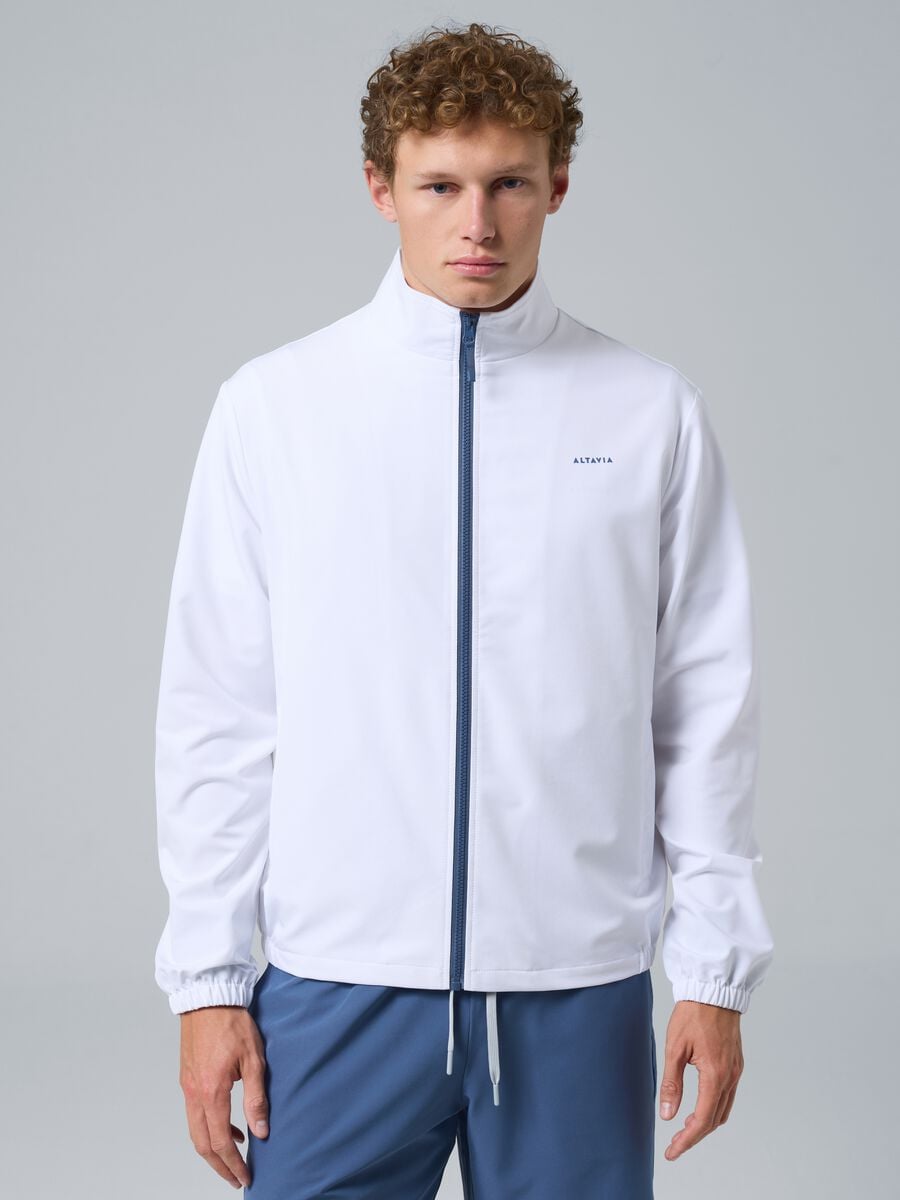 Giacca sportiva bianca in tessuto elasticizzato ALTAVIA COURT_1