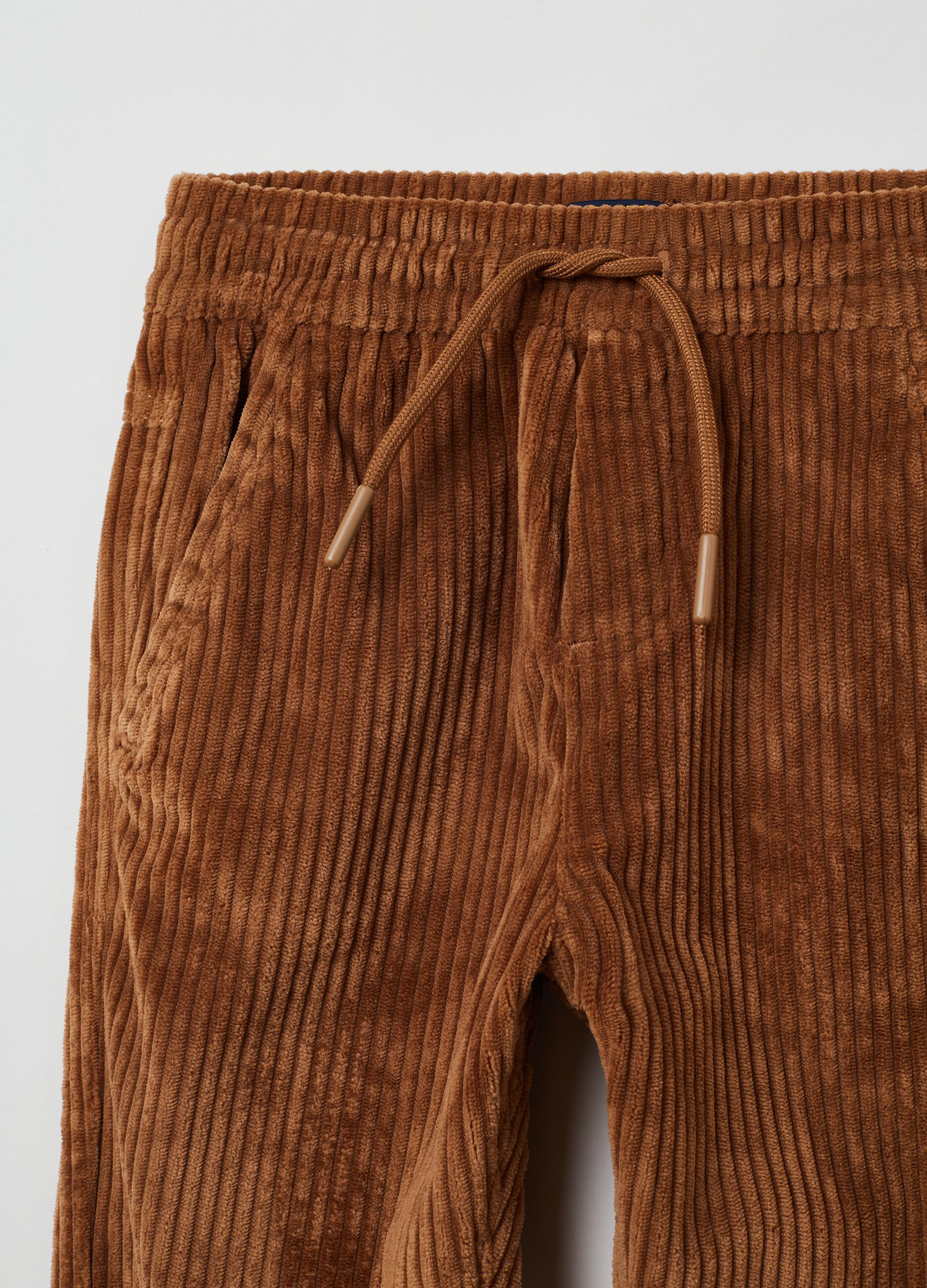 Joggers in corduroy con coulisse_2