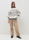 Striped pullover with slits_0
