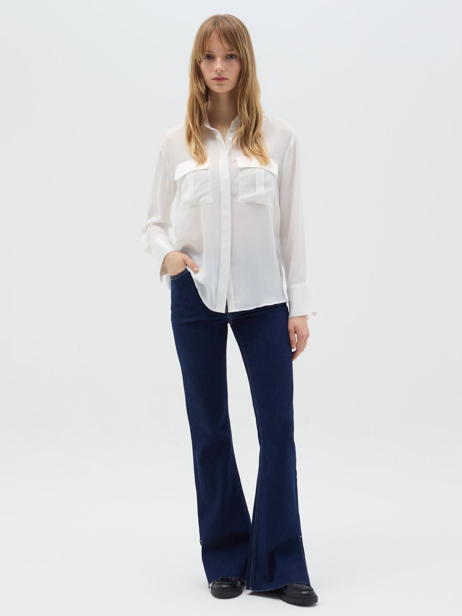Shirt with satin details_1