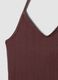 Short brown pure cotton tank top_1