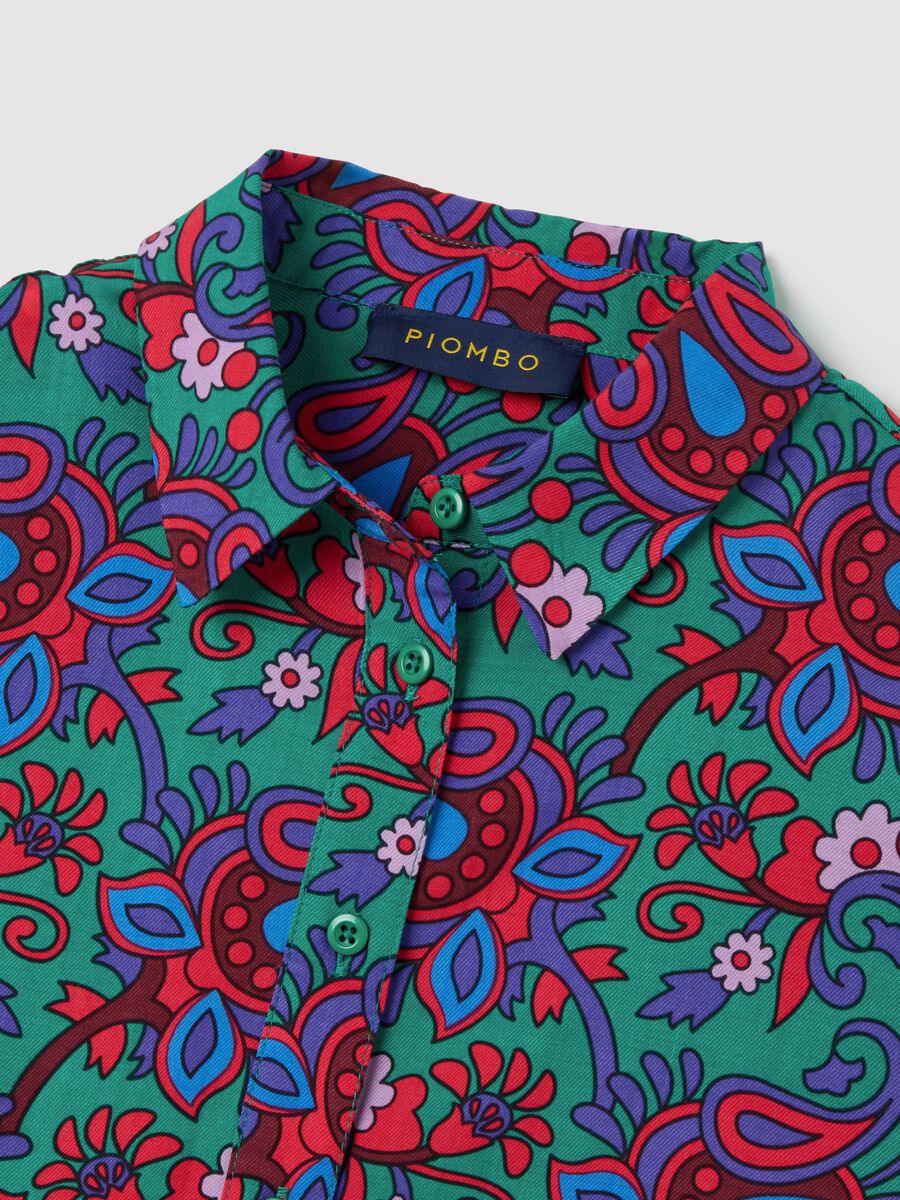 Multicolour pure viscose shirt regular fit_5