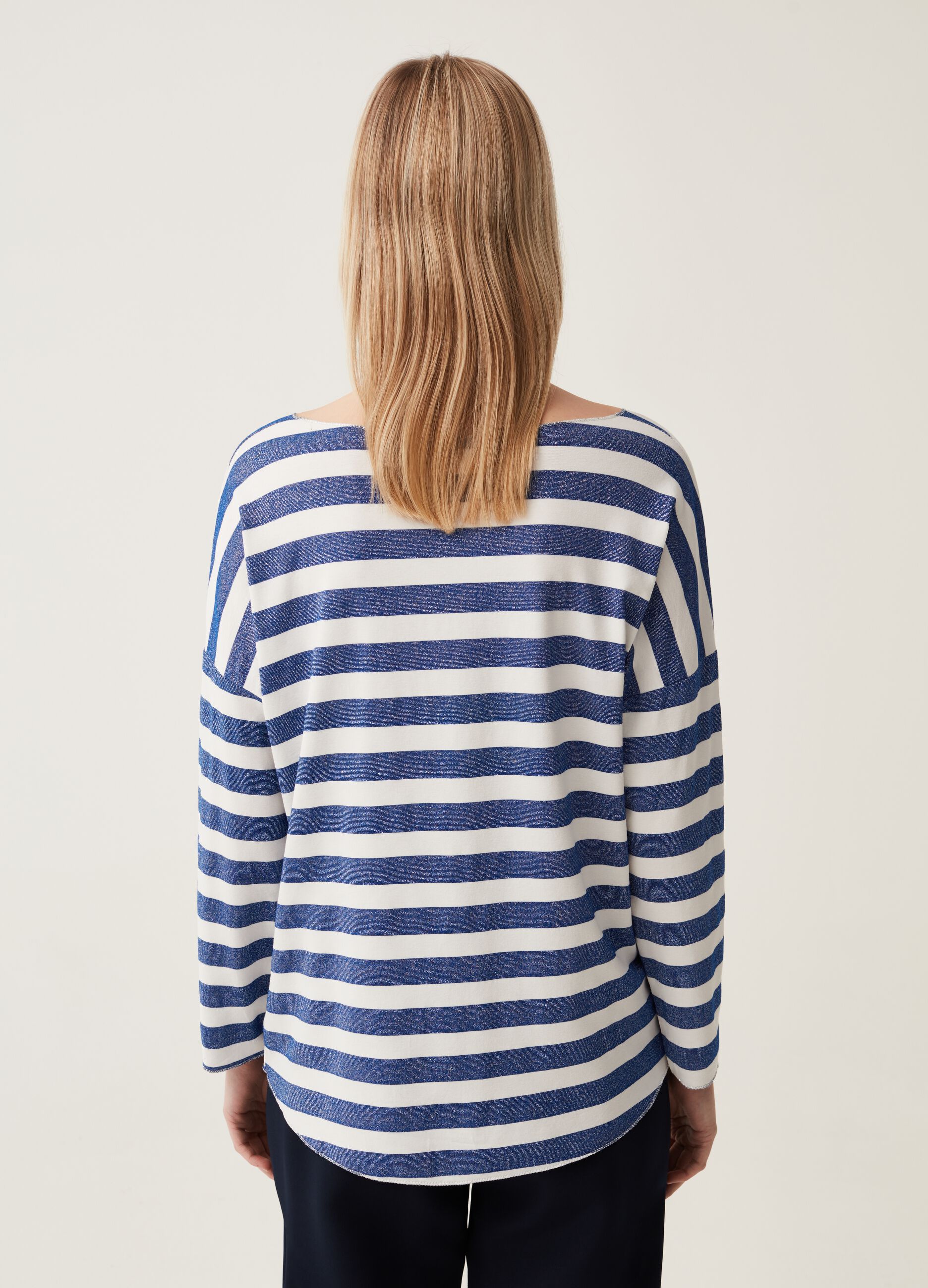 Maglia in lurex a righe Hybrid_2