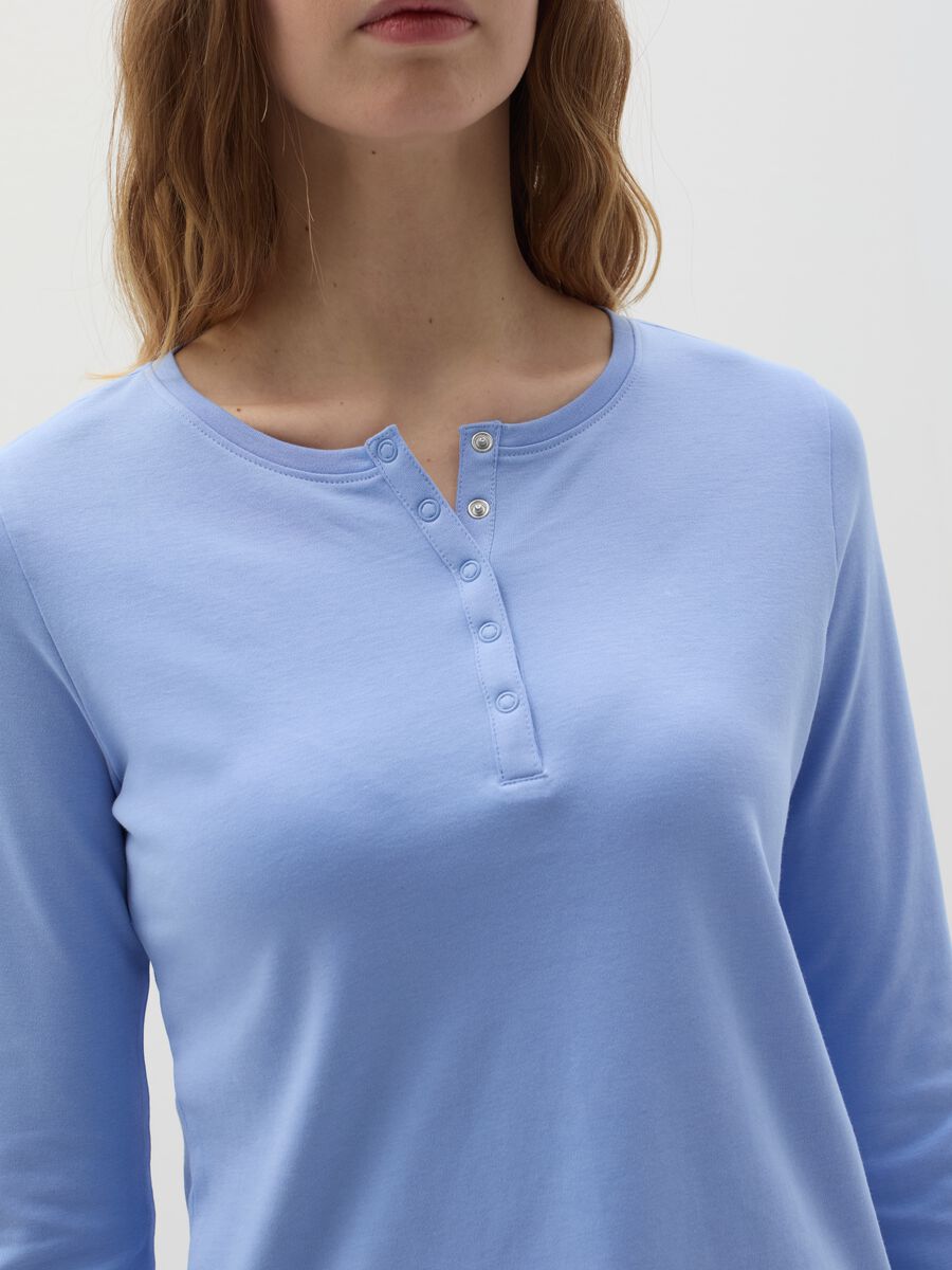 Pyjama top with granddad neckline._3