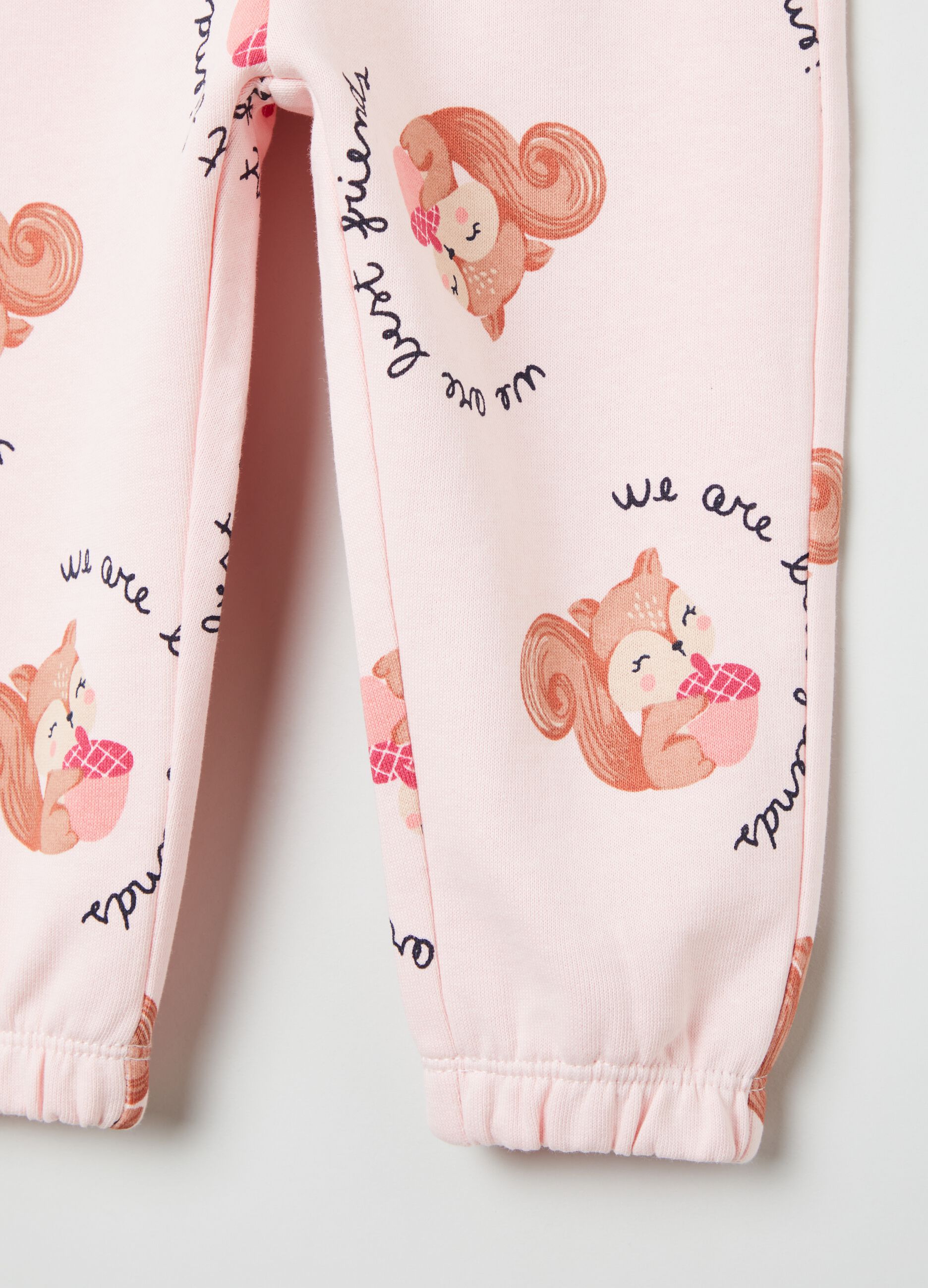 Joggers in felpa con stampa_2