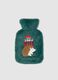 Christmas green hot water bottle with cover_0