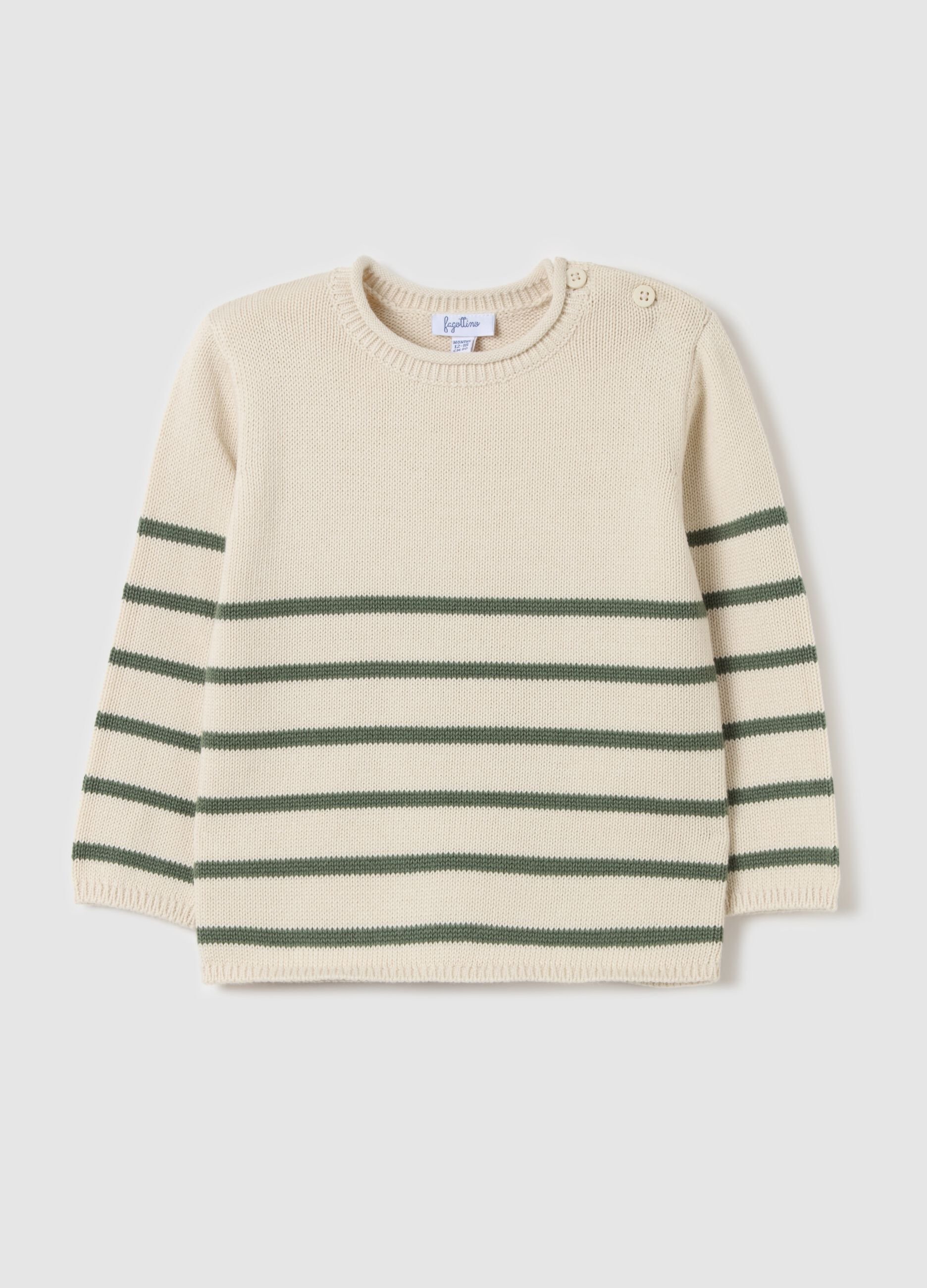 Striped pullover in cotton