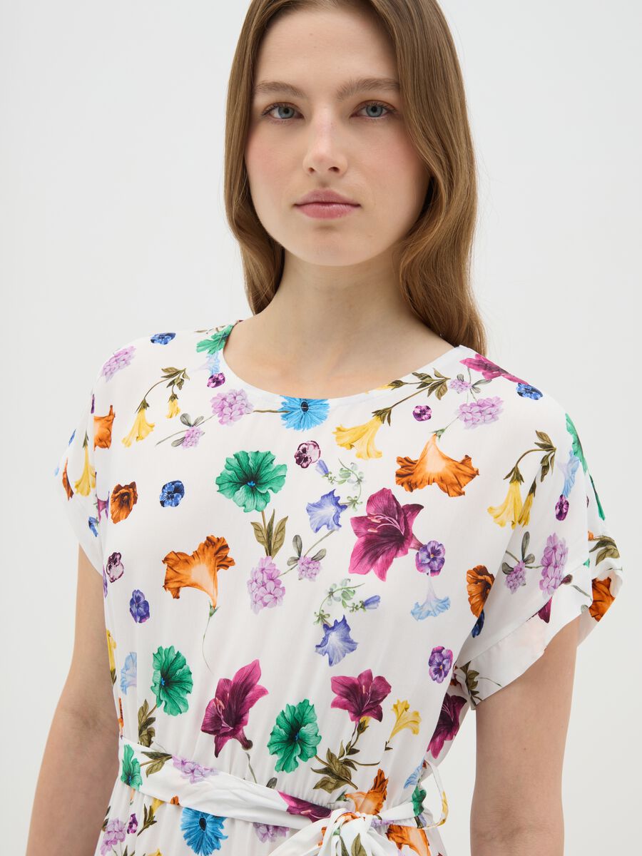 Abito lungo da donna in viscosa multicolor regular fit_1
