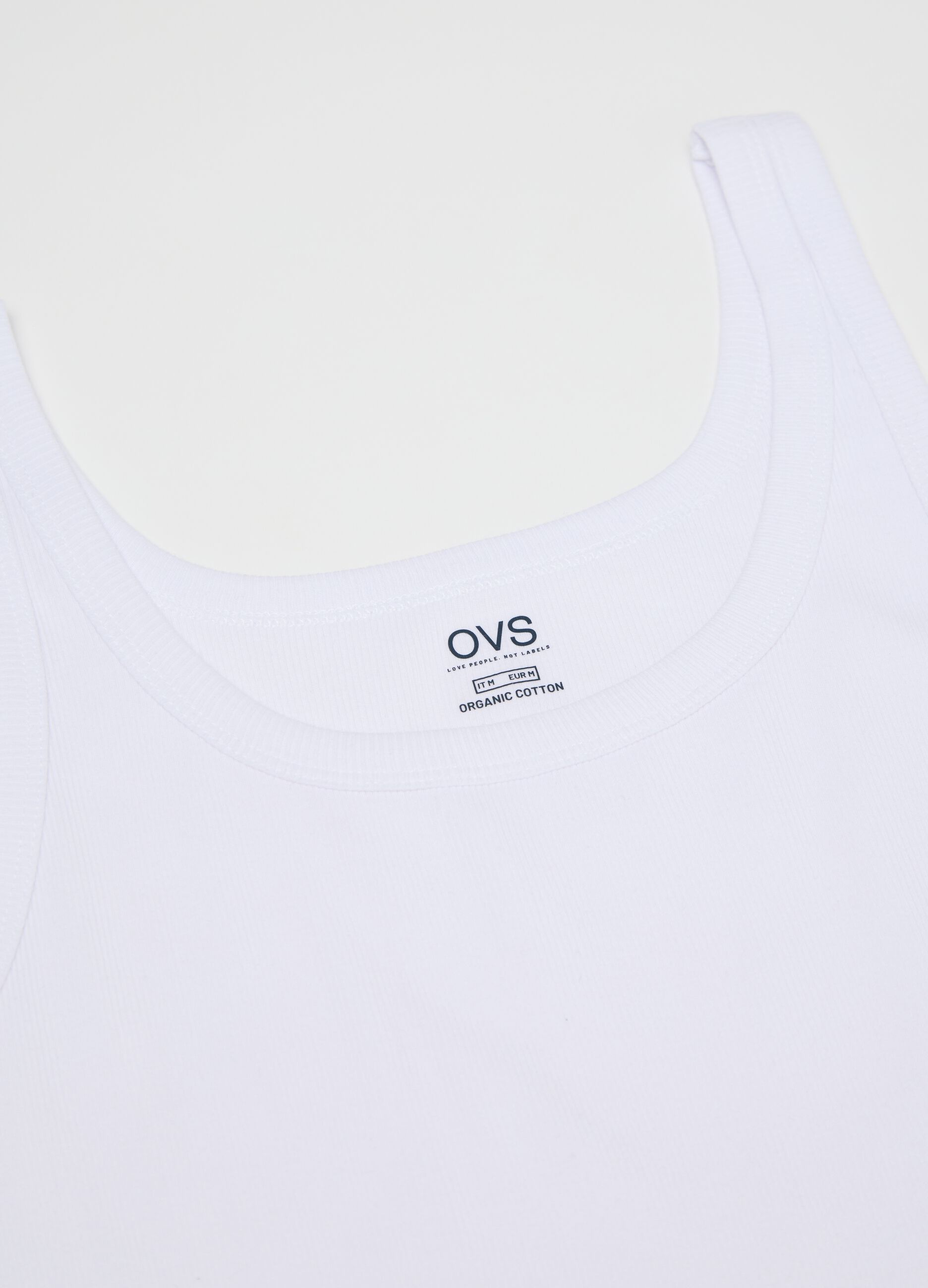 White cotton tank top