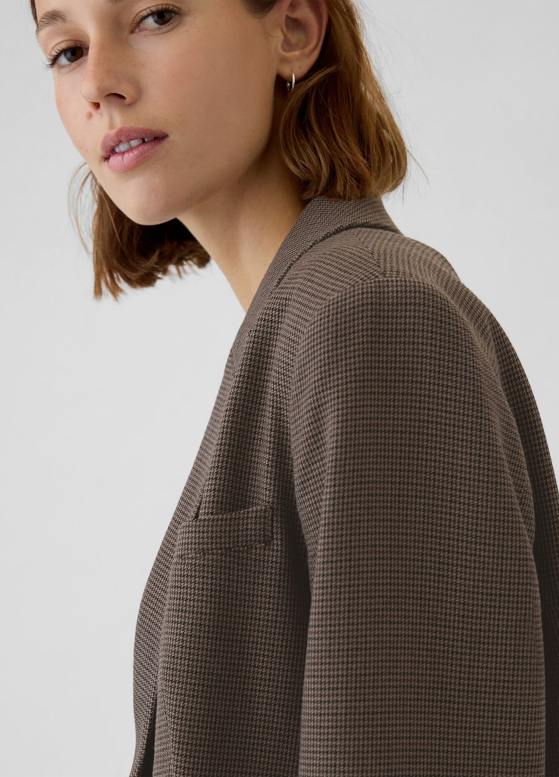 Blazer monopetto in pied de poule